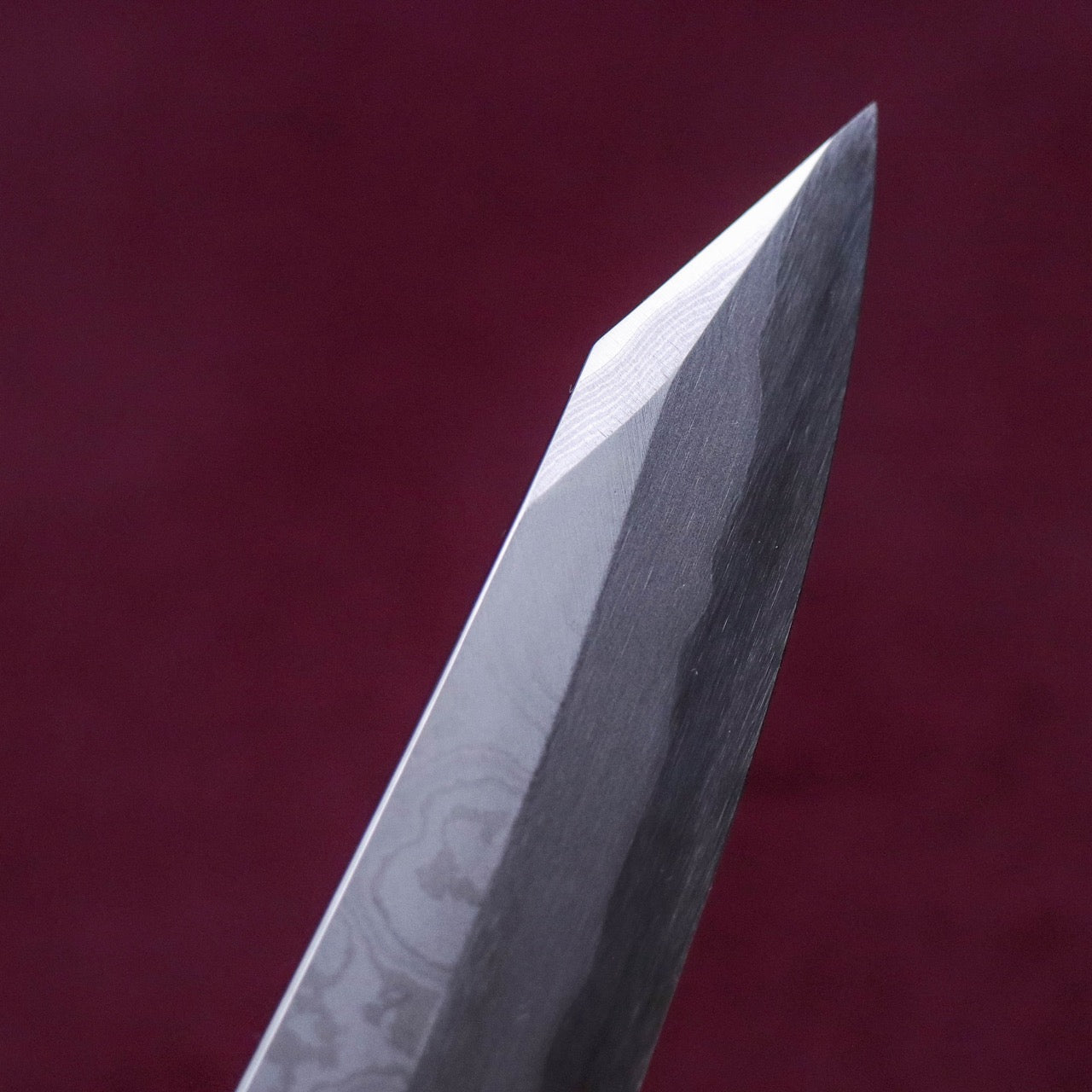 義弘作 銀三墨流 護摩箸 珠玉二本彫 勘所型切付柳刃