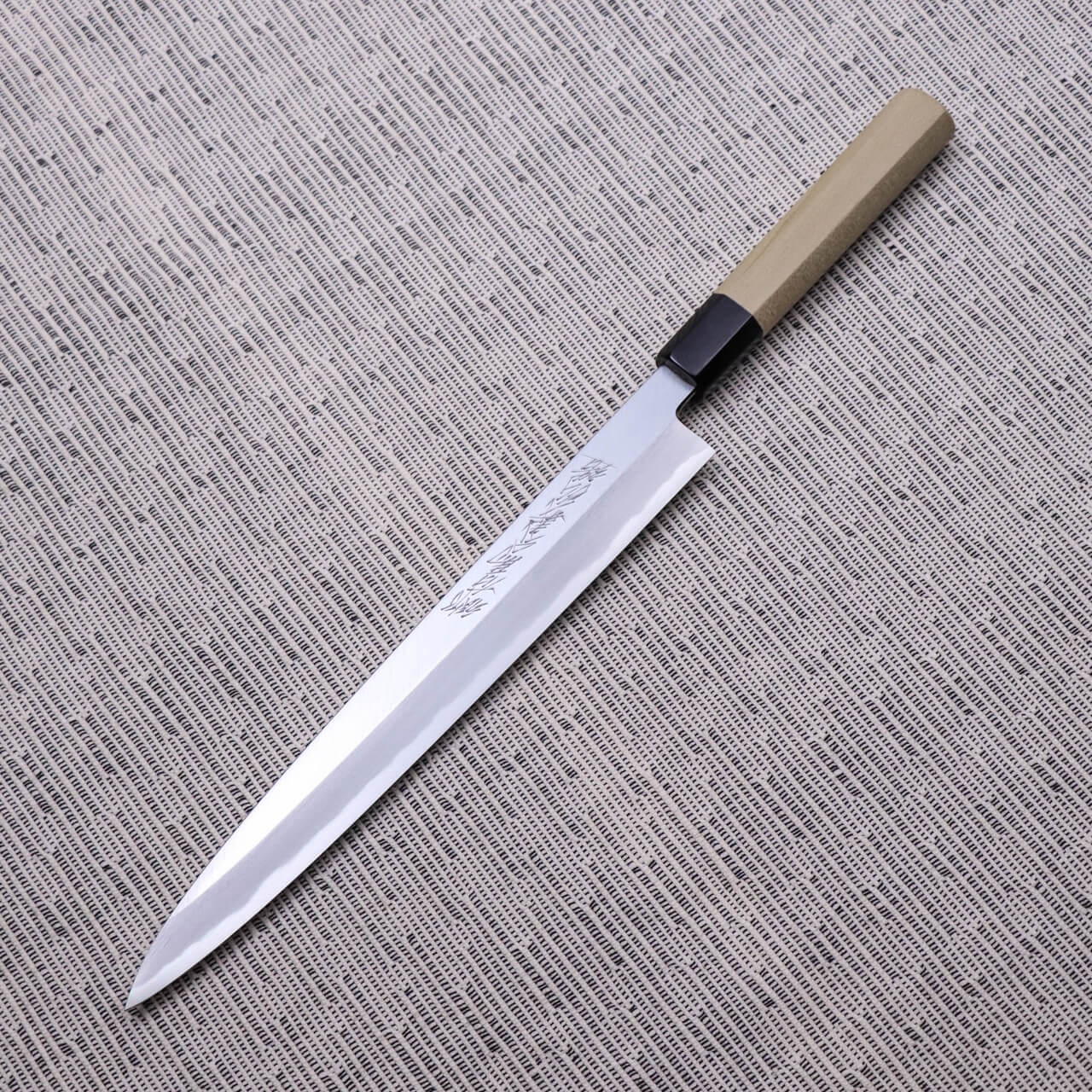 義弘作 左刃 白二本霞柳刃