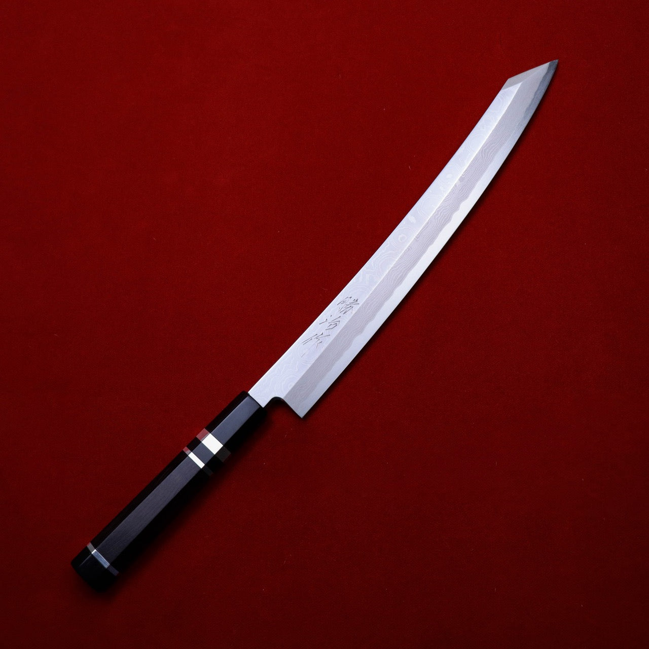Shoji Silver #3 Suminagashi Mirror Finish curved blade Kiritsuke Yanagi