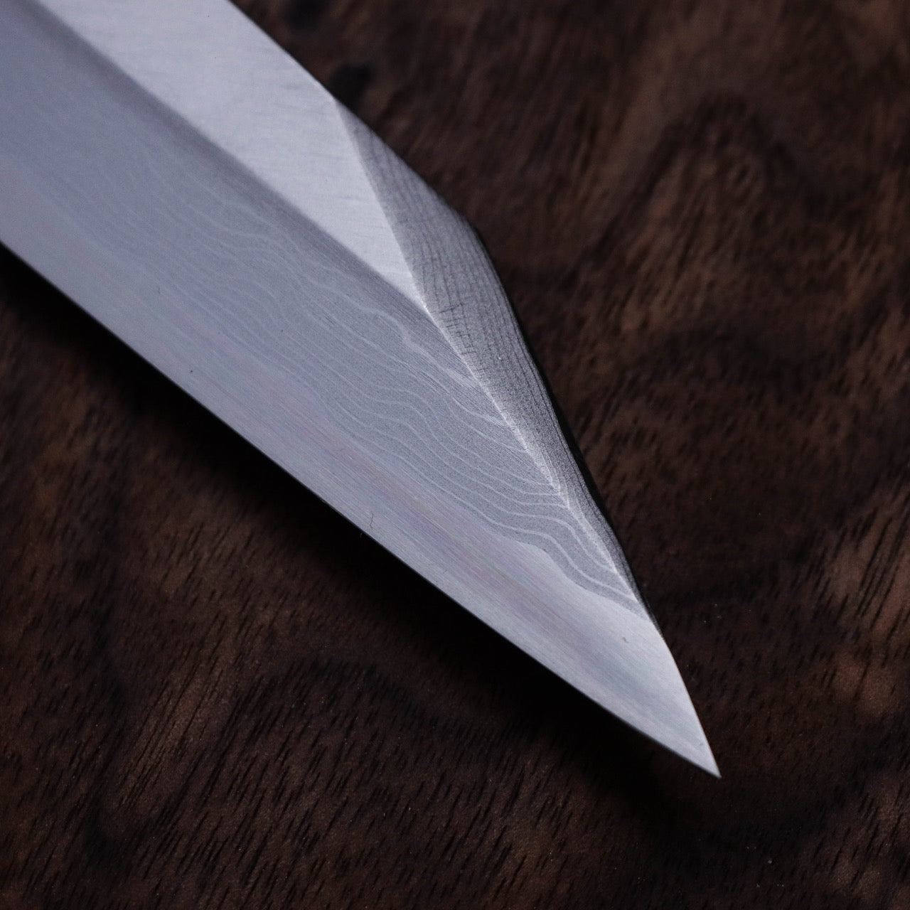 Yoshihiro Suminagashi Blue #1 Damascus cladding Kansho Kiritsuke Yanagi with Double Grooves
