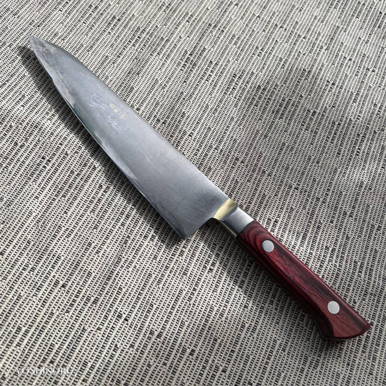下總國光月 白一鋼 全鋼本燒 金彩系列 洋牛刀