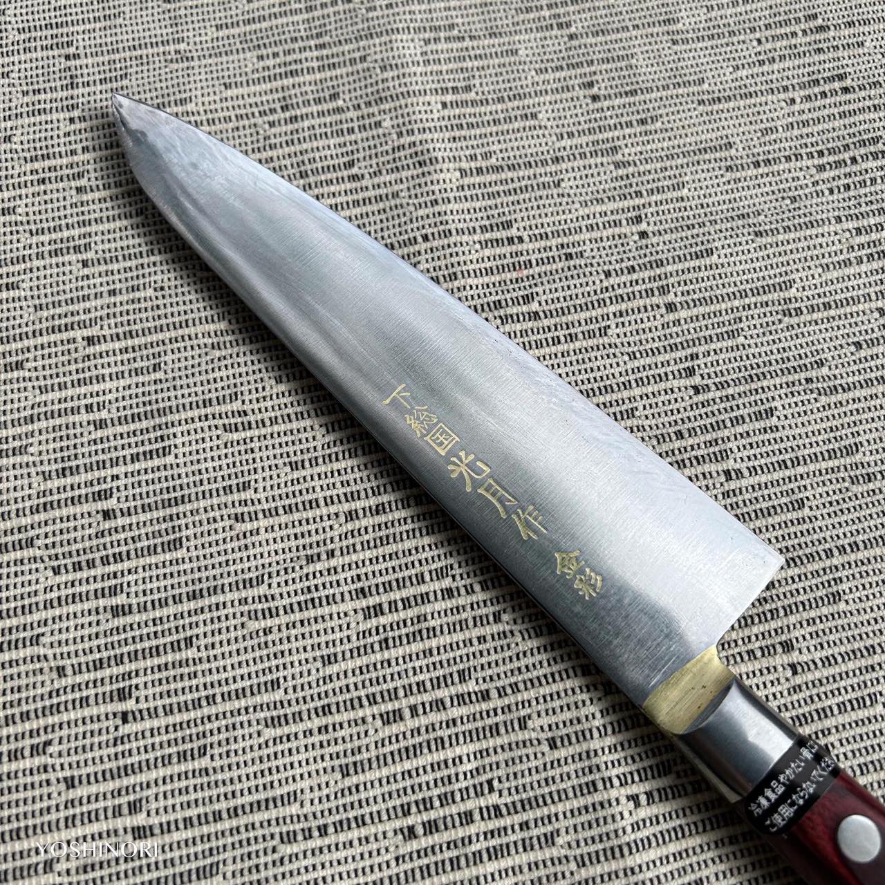 下總國光月 白一鋼 全鋼本燒 金彩系列 洋牛刀