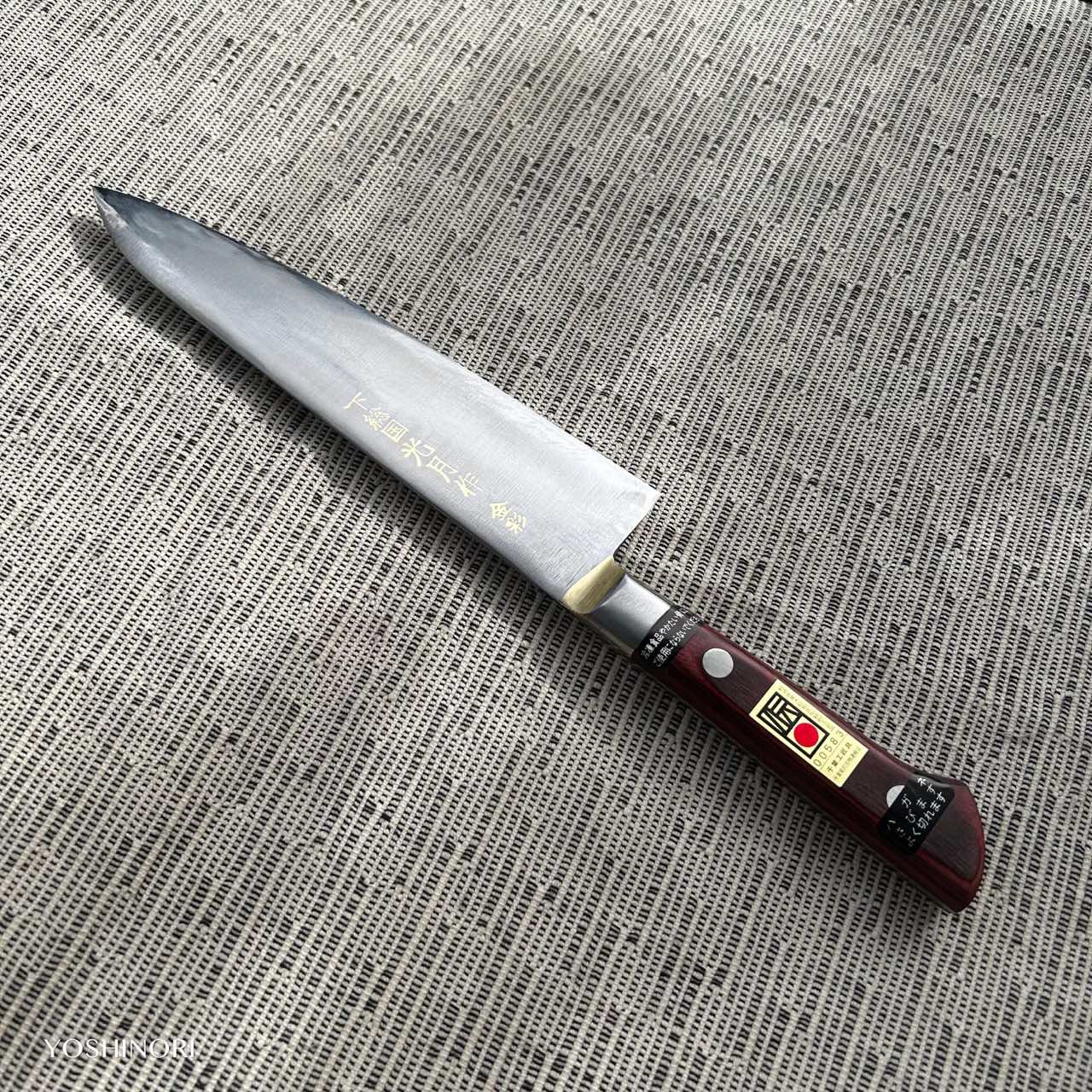 下總國光月 白一鋼 全鋼本燒 金彩系列 洋牛刀