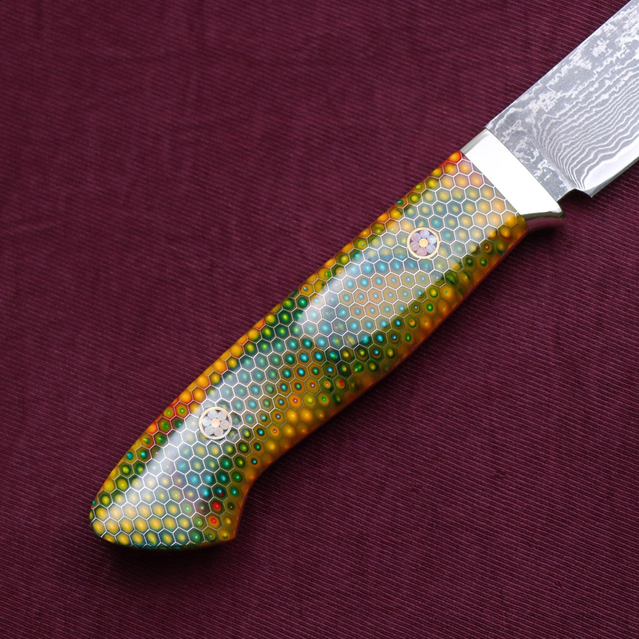 Sadao Nishihara SPG2 Powder Damascus Steel Fishing Knife