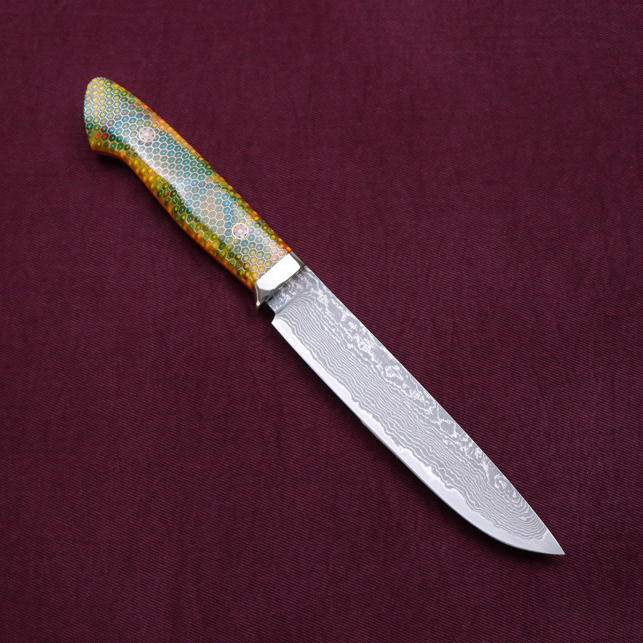 Sadao Nishihara SPG2 Powder Damascus Steel Fishing Knife
