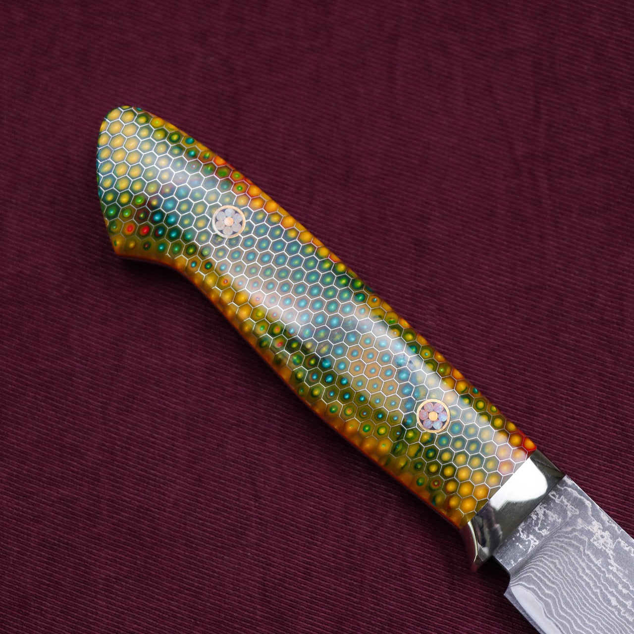 Sadao Nishihara SPG2 Powder Damascus Steel Fishing Knife