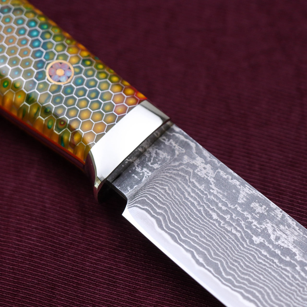 Sadao Nishihara SPG2 Powder Damascus Steel Fishing Knife