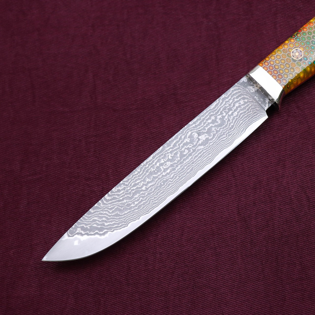 Sadao Nishihara SPG2 Powder Damascus Steel Fishing Knife