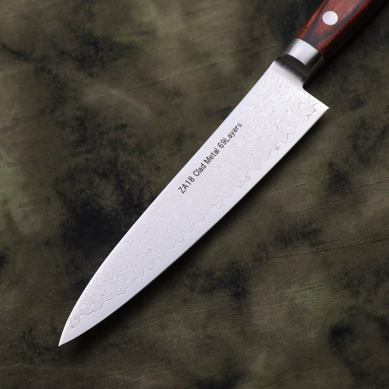 Masamoto ZA18 Stainless Steel 69-Layer Damascus Clad Petty