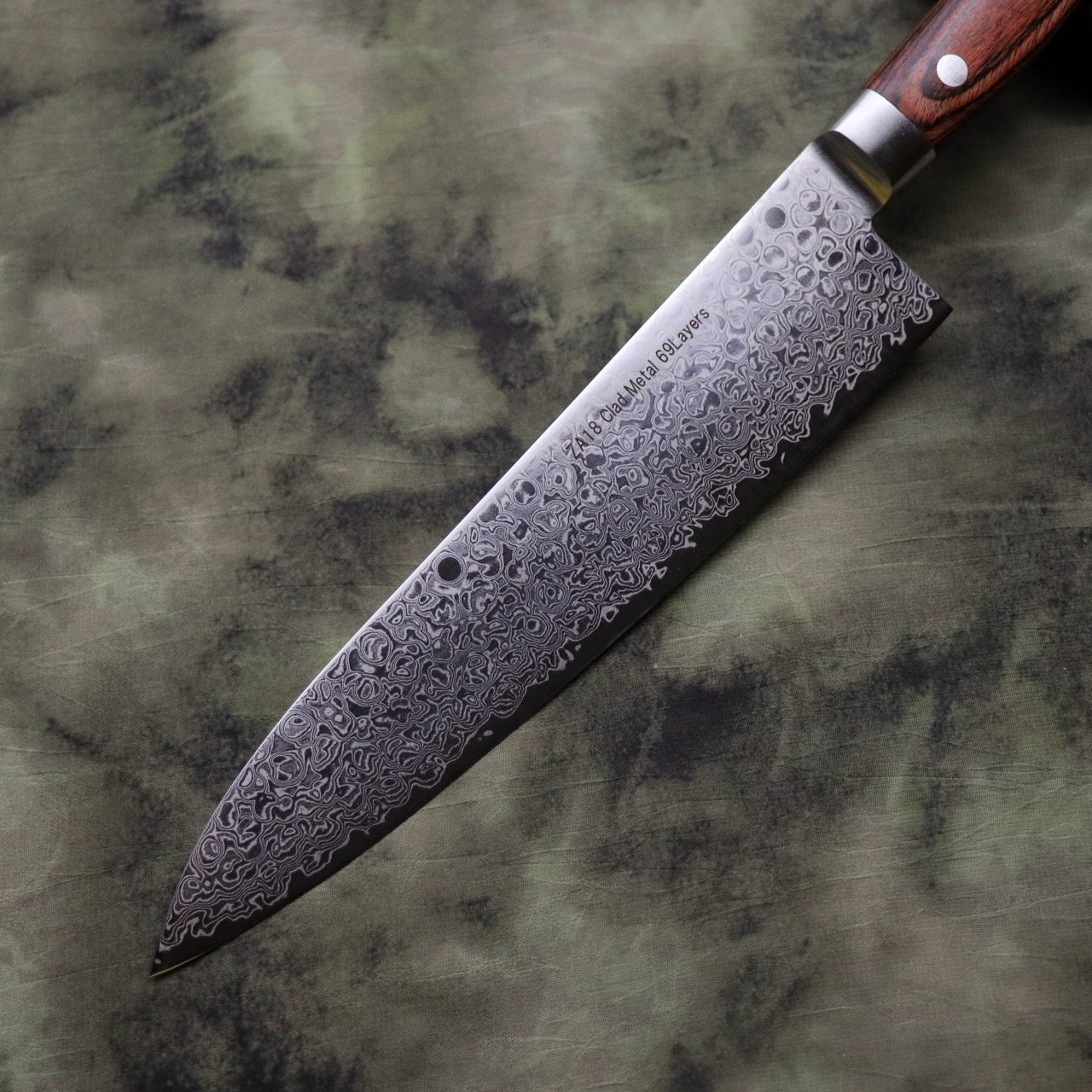 Masamoto ZA18 Stainless Steel 69-Layer Damascus Clad Gyuto
