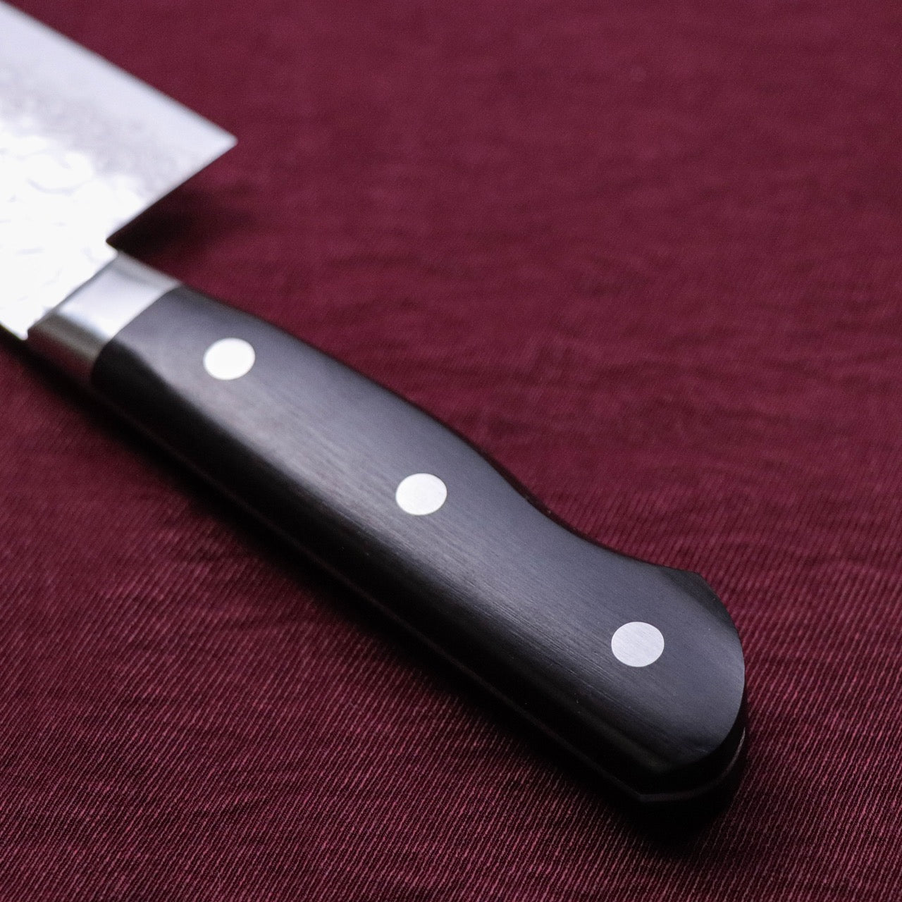 Nosyudo VG10 Damascus Forged Mirror Tsuchime Finish with Hon-Kasumi Edge Gyuto