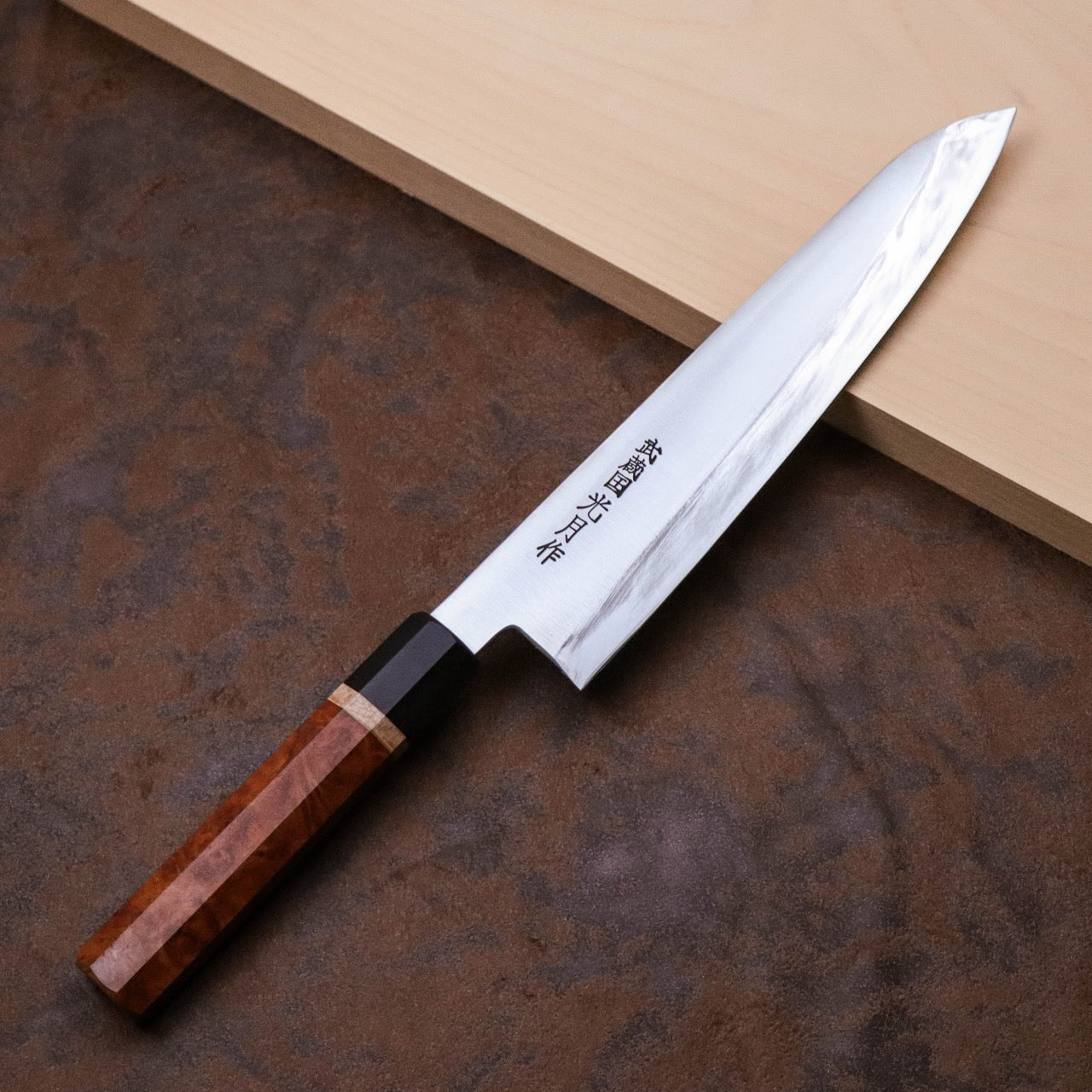 Musashinokuni Kogetsu Single-Bevel Wa-Gyuto Rosewood Handle with Urasuki