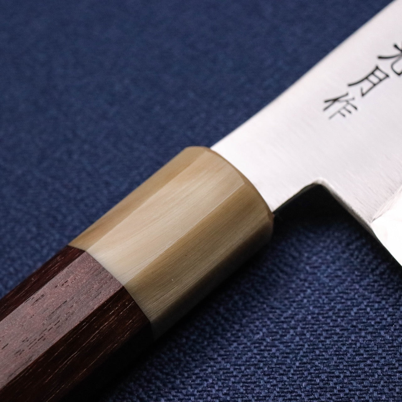 Musashinokuni Kogetsu Single-Bevel Wa-Gyuto White Buffalo Shitan Handle with Urasuki