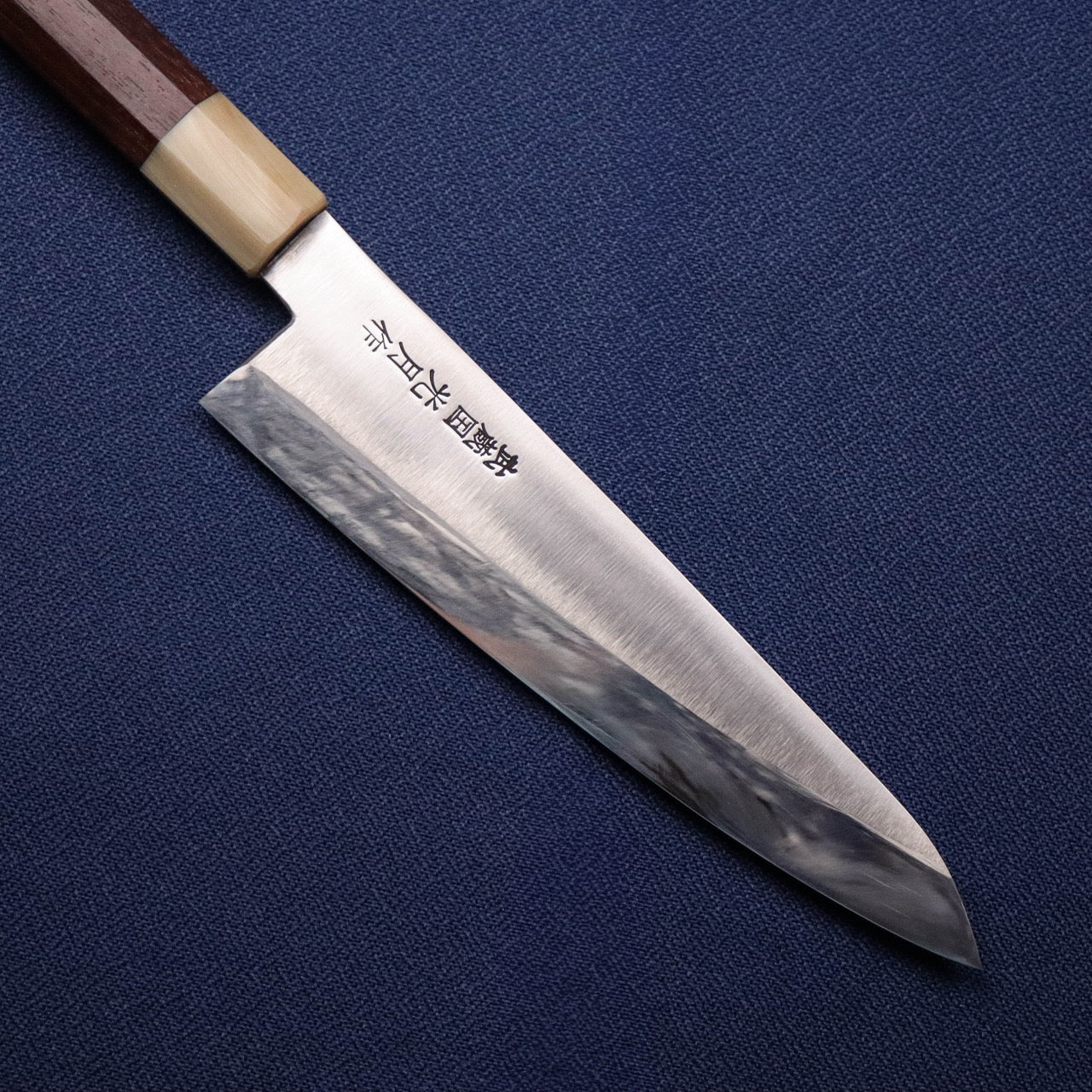 Musashinokuni Kogetsu Single-Bevel Wa-Gyuto White Buffalo Shitan Handle with Urasuki