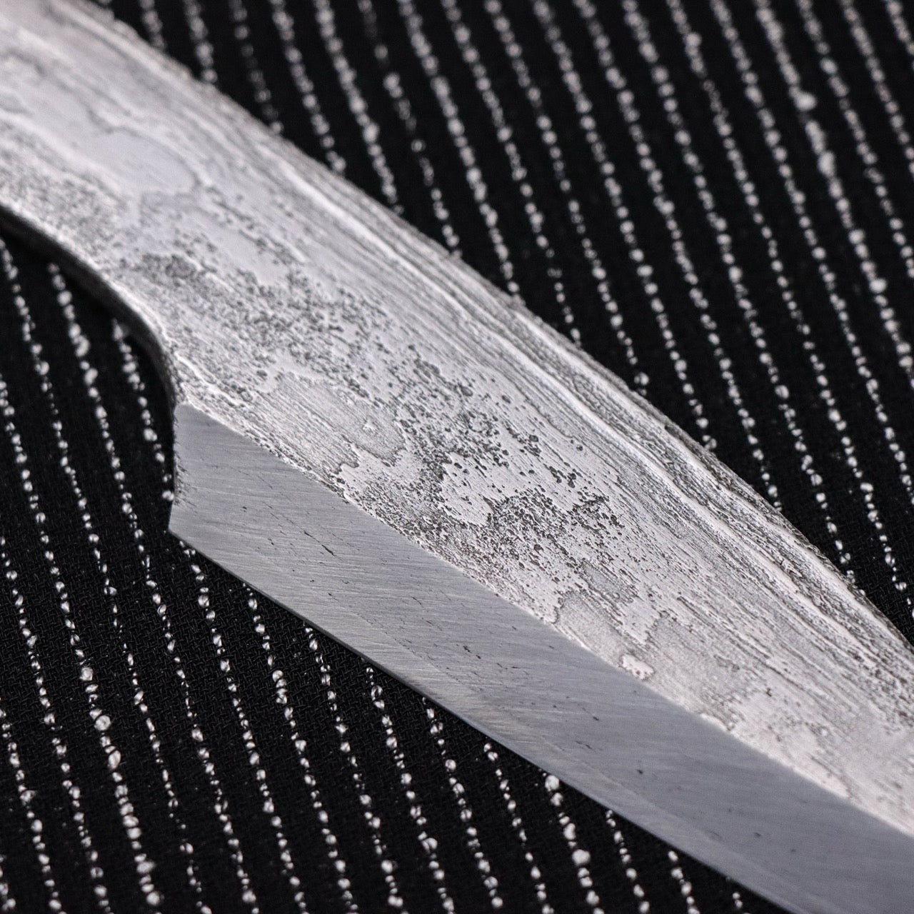 金高佳孝作 手工鍛煉古鐵白一鋼 共柄片刃小刀