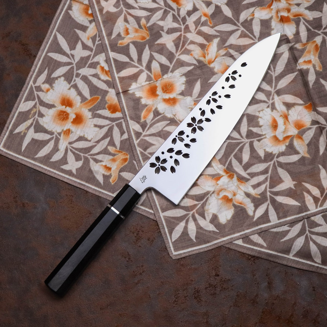 夜志野利 山櫻 宙本燒 SW不鏽鋼和牛刀