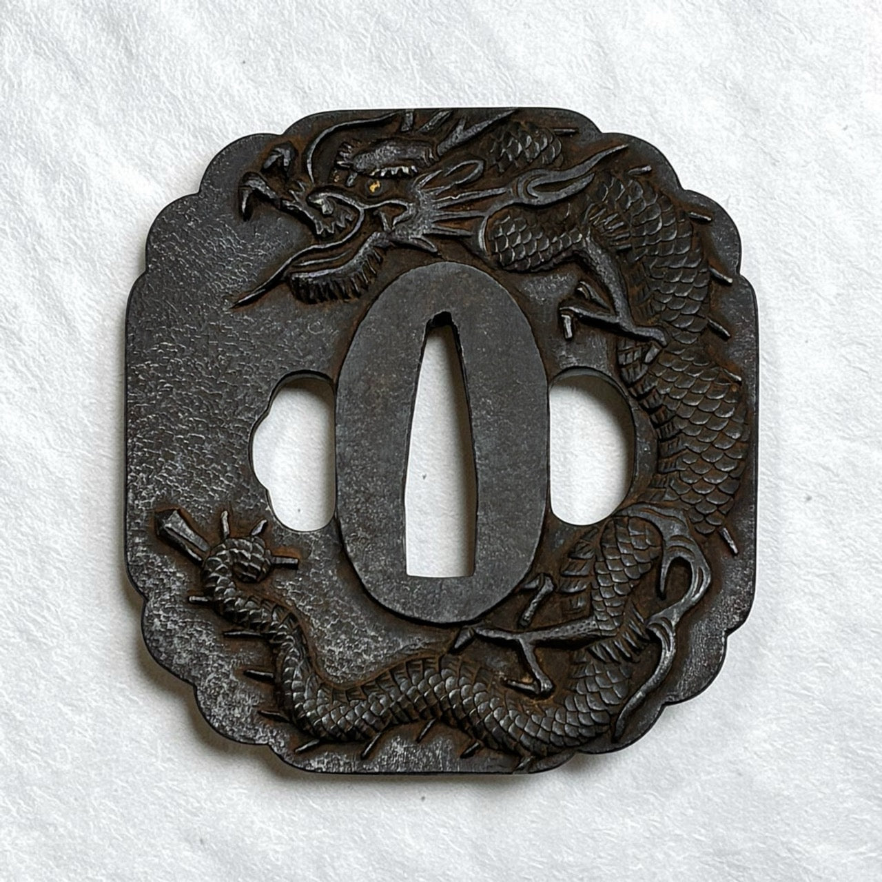 鐔 龍之圖 無銘(水戶)大小一對