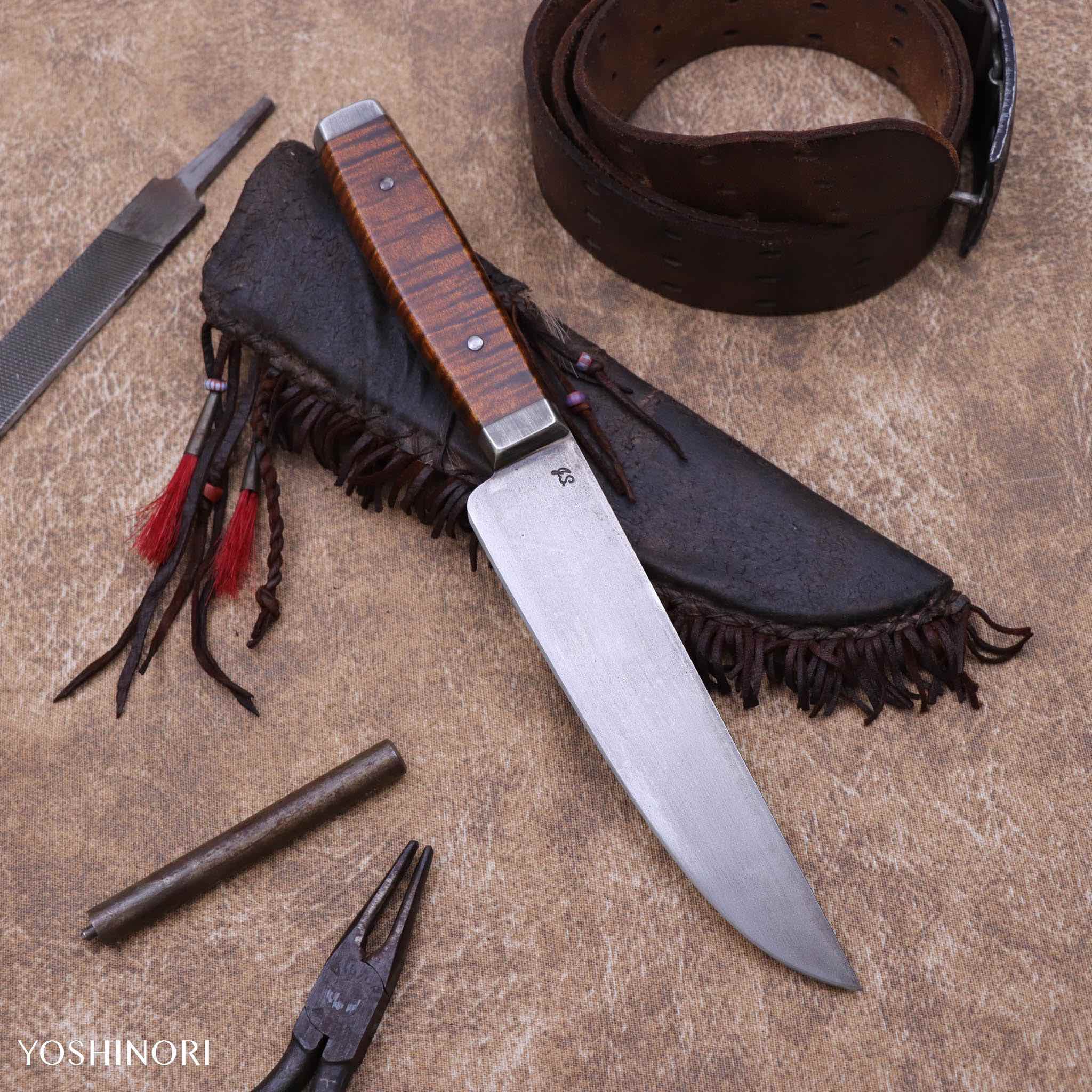 RMC 印地安獵刀 美國虎紋楓木柄