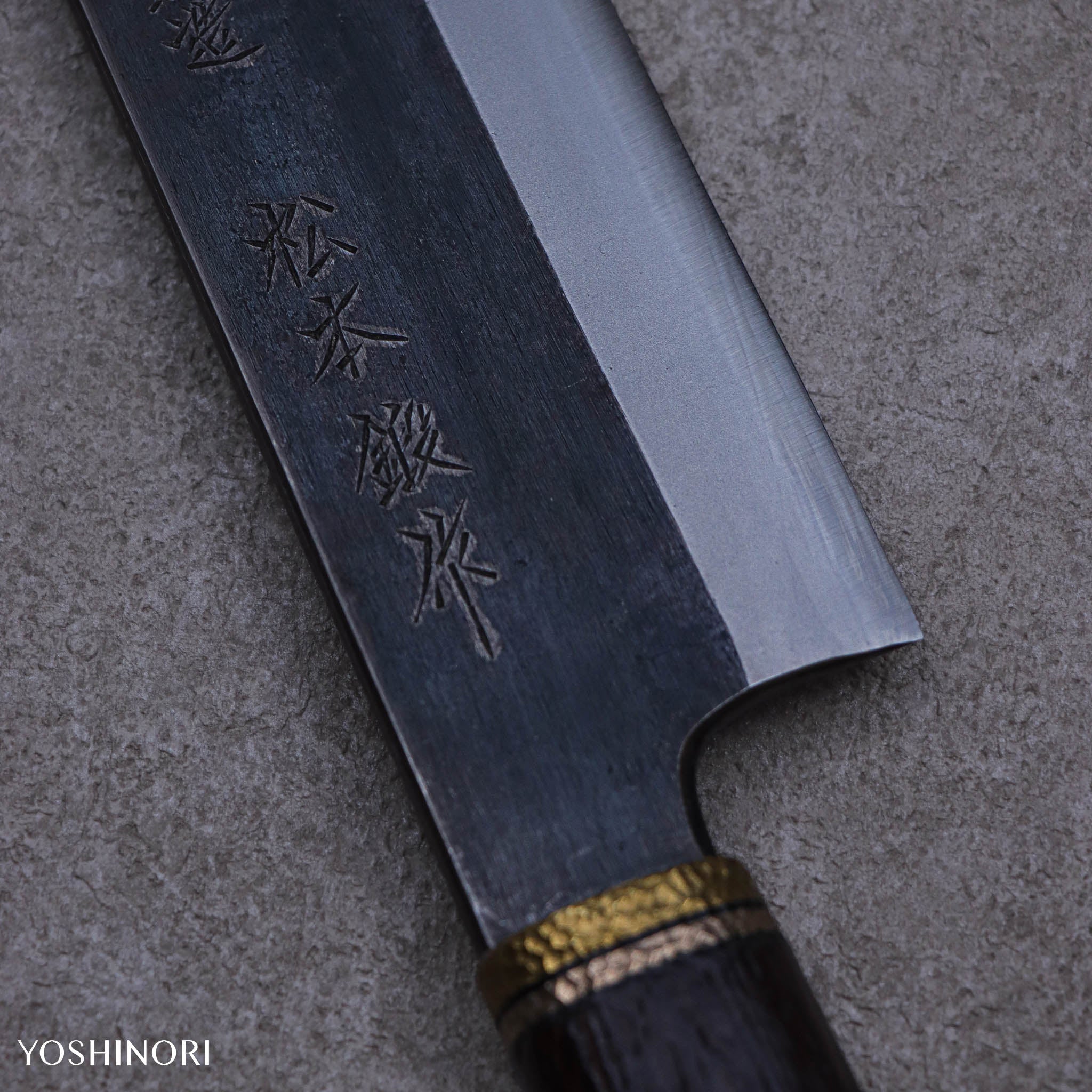 松本鍛作 劍形黑打兩刃切付包丁(劍形山刀)