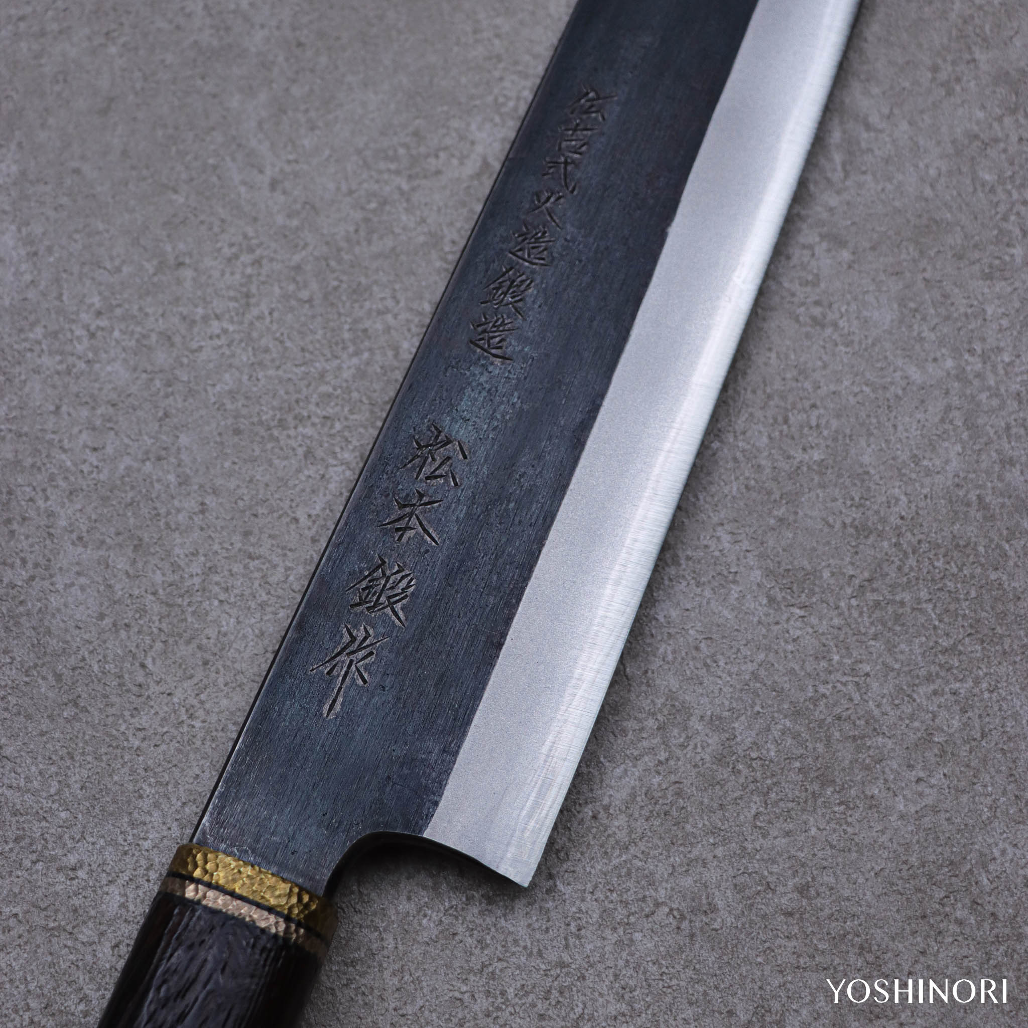 松本鍛作 劍形黑打兩刃切付包丁(劍形山刀)