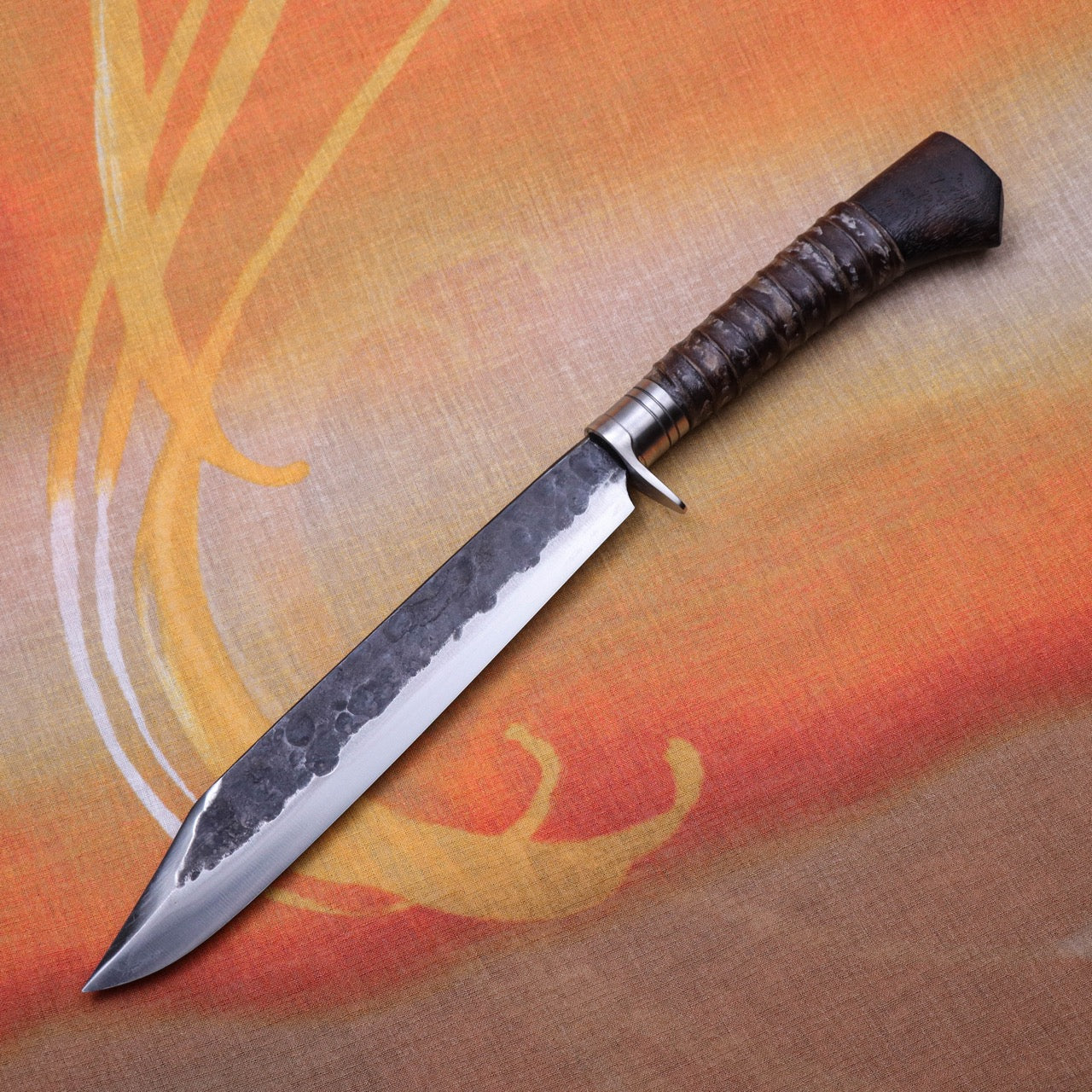 光月作 黑打槌目油本燒劍形山鉈