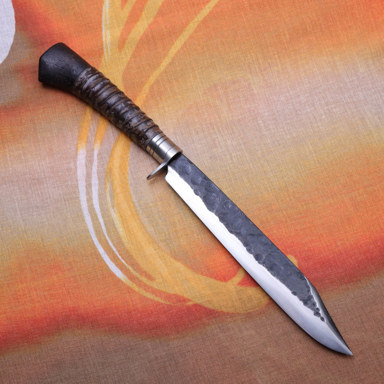 光月作 黑打槌目油本燒劍形山鉈