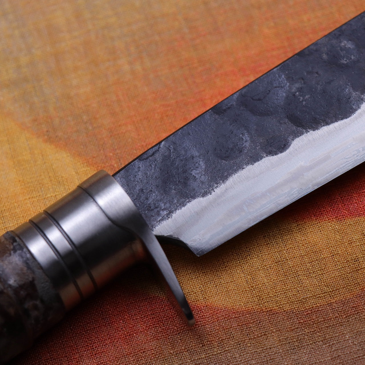 光月作 黑打槌目油本燒劍形山鉈