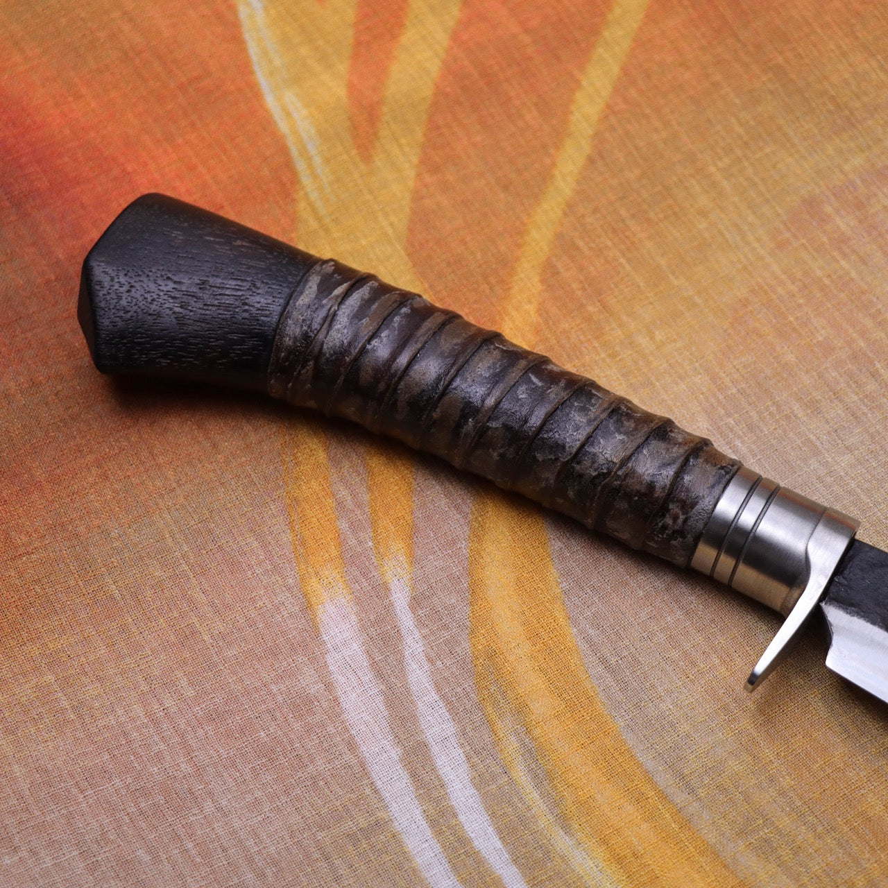 光月作 黑打槌目油本燒劍形山鉈