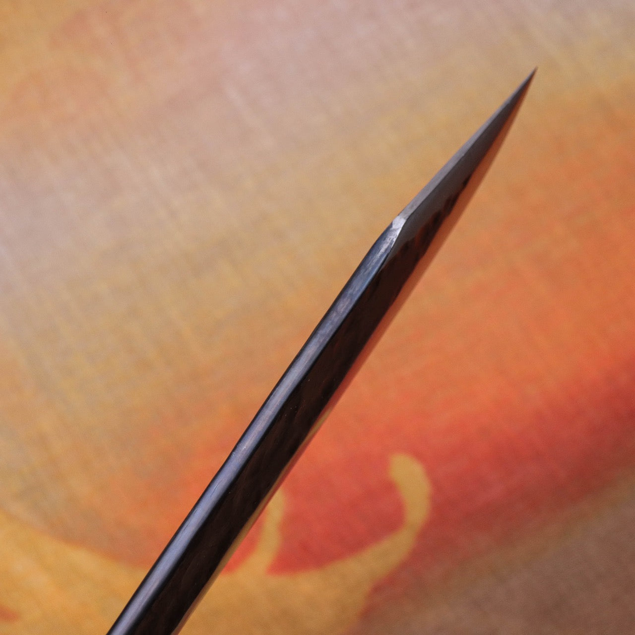 光月作 黑打槌目油本燒劍形山鉈