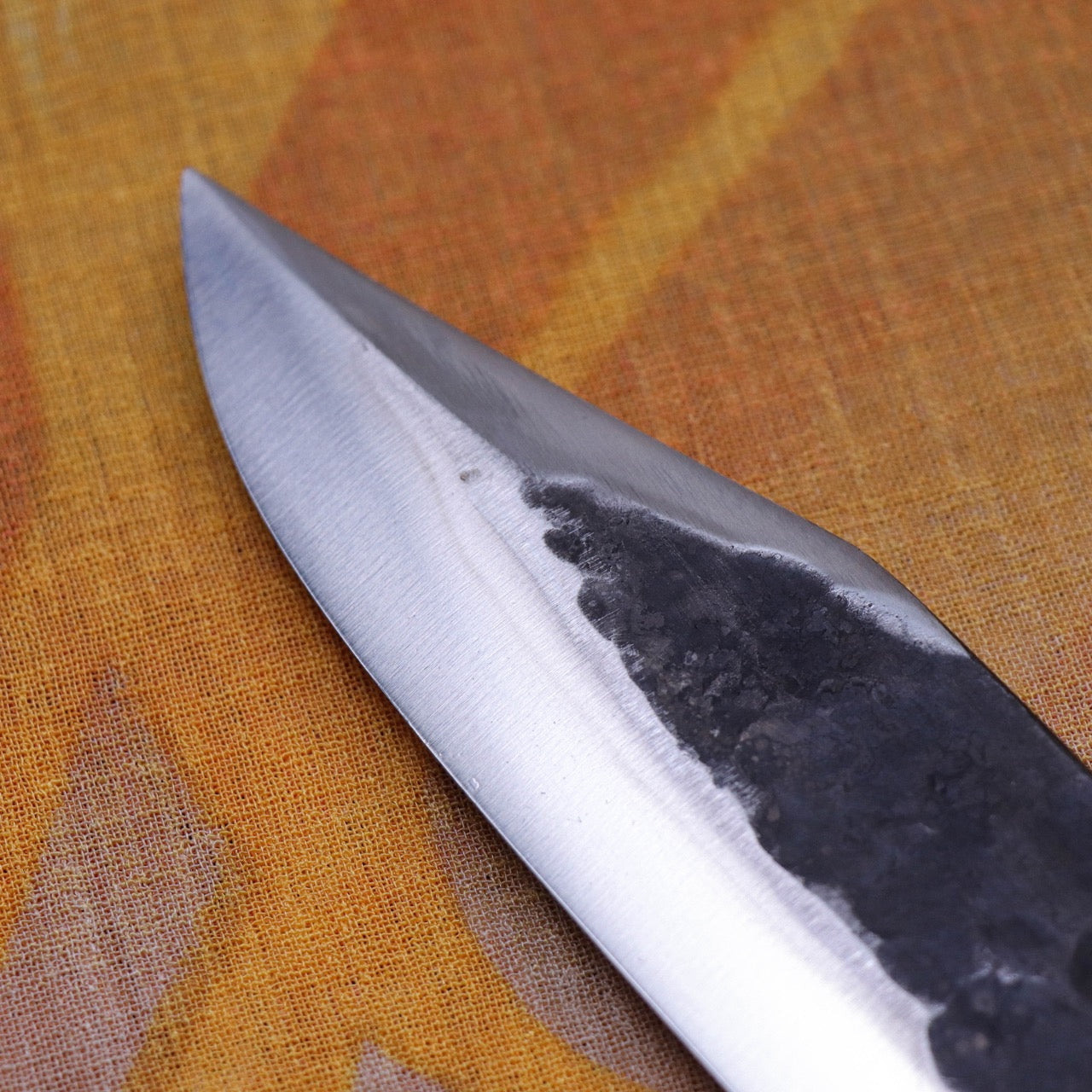 光月作 黑打槌目油本燒劍形山鉈