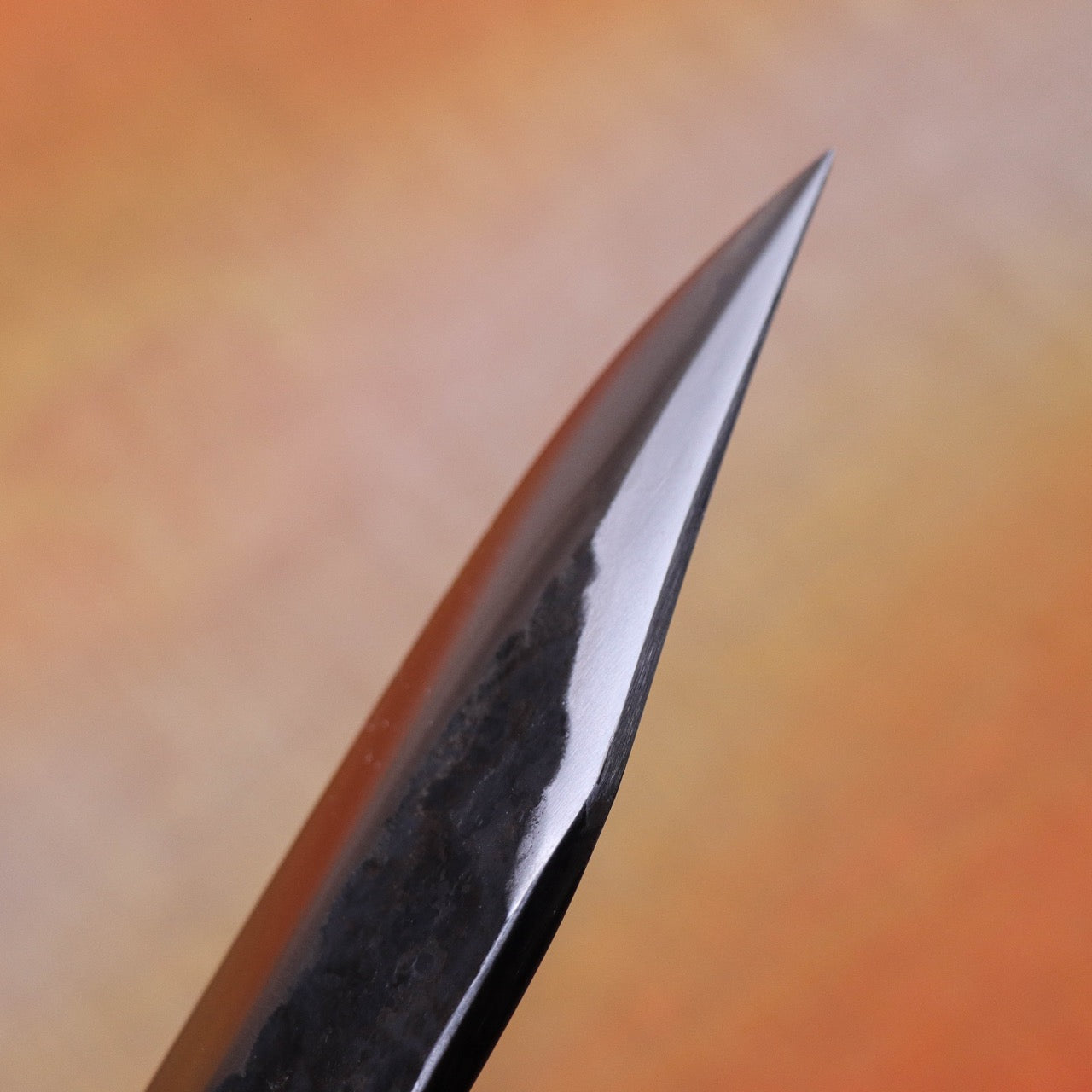 光月作 黑打槌目油本燒劍形山鉈