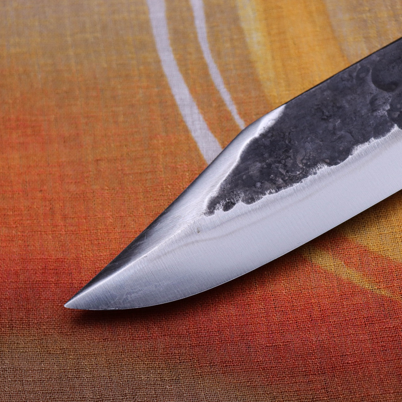 光月作 黑打槌目油本燒劍形山鉈