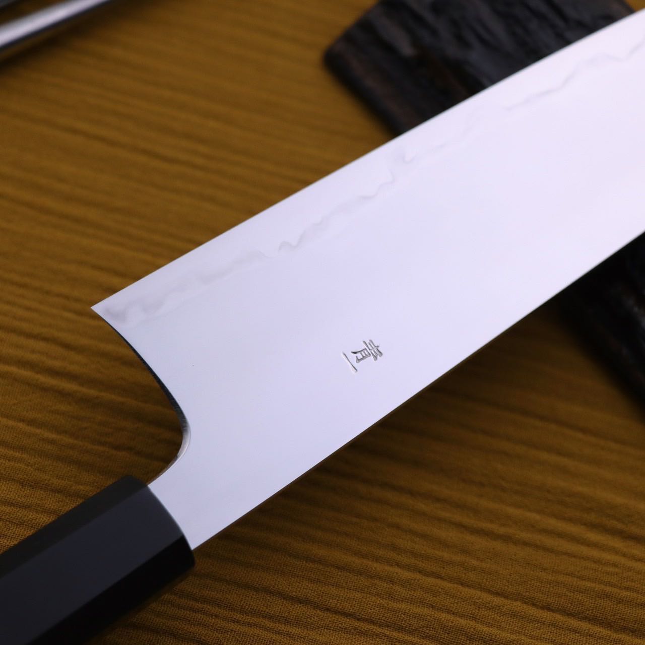 堺昇龍 青龍鏡面 和牛刀 黑檀八角