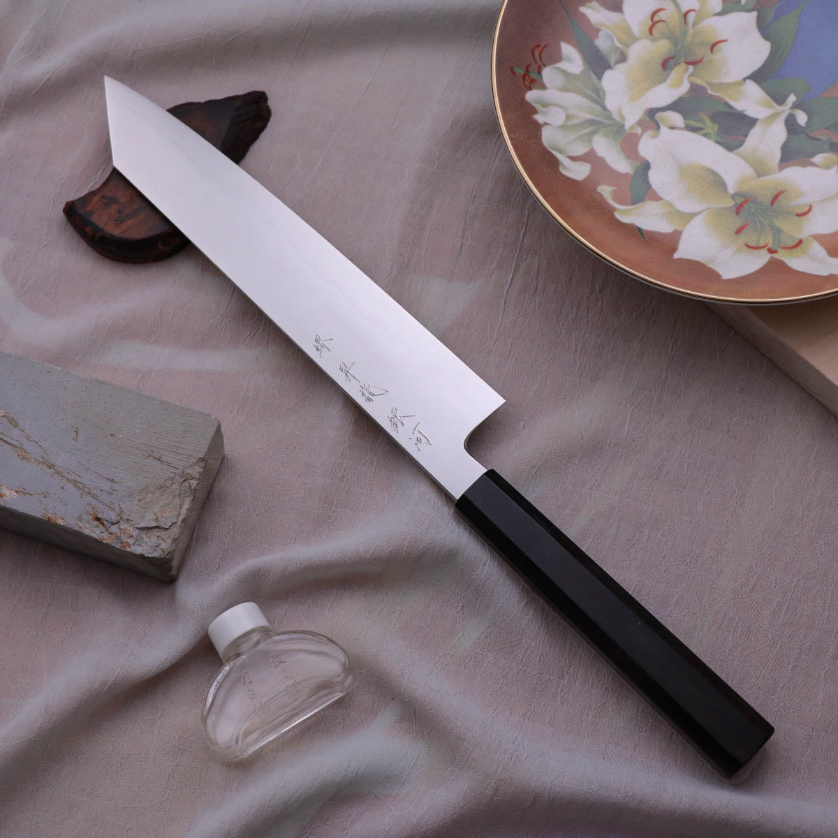 堺昇龍 銀河水鏡研 身卸劍形和牛刀 付漆鞘