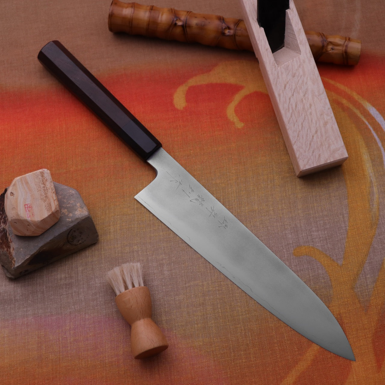 堺昇龍 銀三鋼 總本霞 紫檀和牛刀