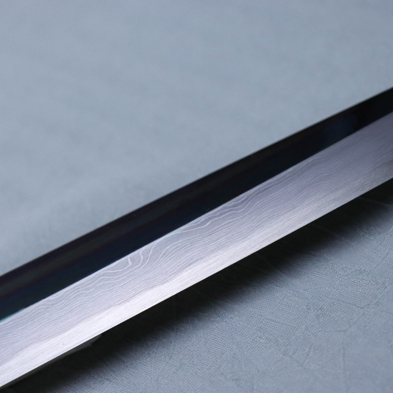 Sakai Shoryu Aogami #1 Damascus Steel Mirror Finish Yanagi Silver Ferrule Handle