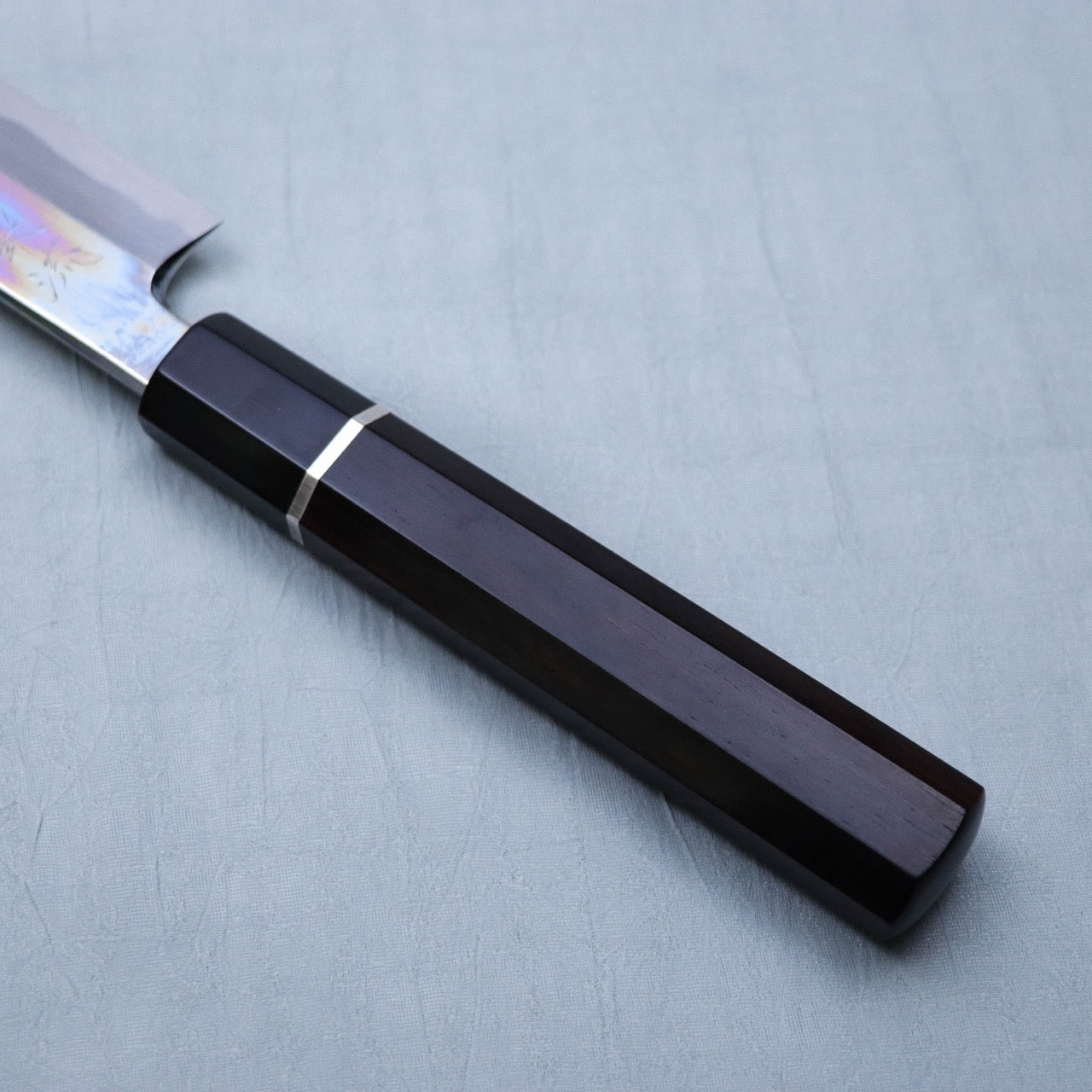 Sakai Shoryu Aogami #1 Damascus Steel Mirror Finish Yanagi Silver Ferrule Handle