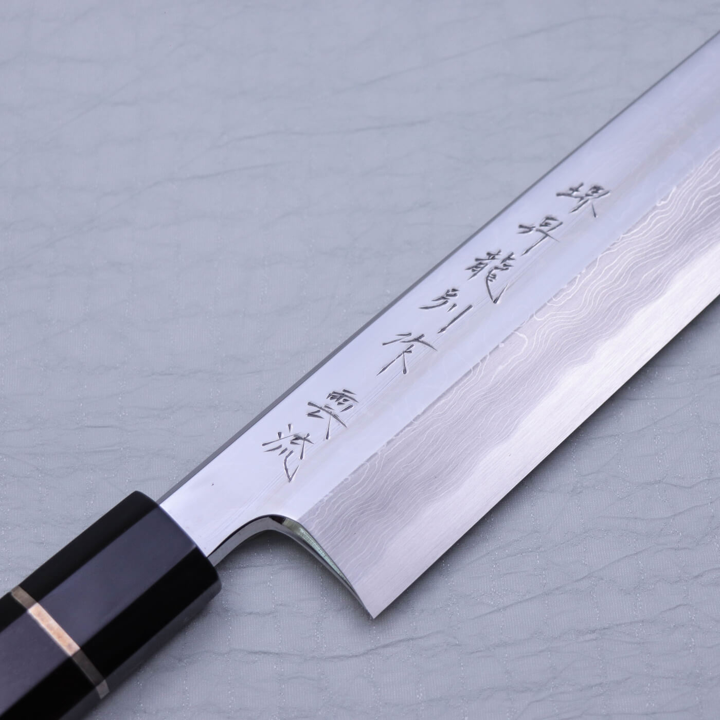 堺昇龍 青一雲流 切付萬能包丁 本漆碎青貝金箔透塗鞘