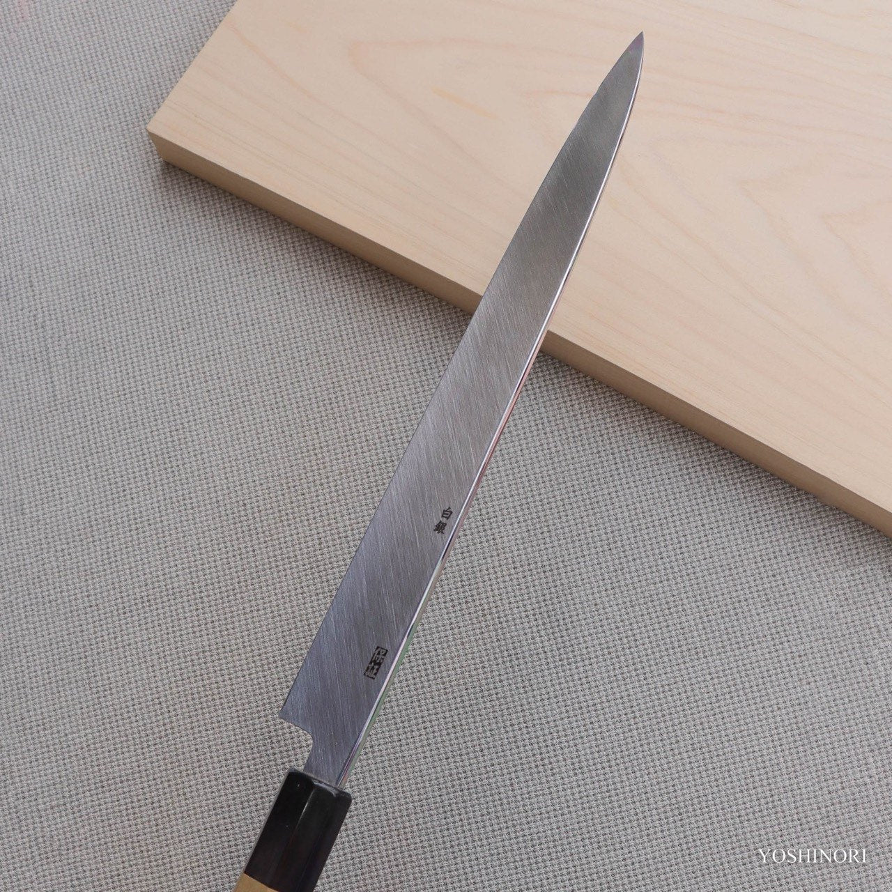Yoshihiro Silver #3 Hon-Kasumi Yanagi Magnolia Wood Handle