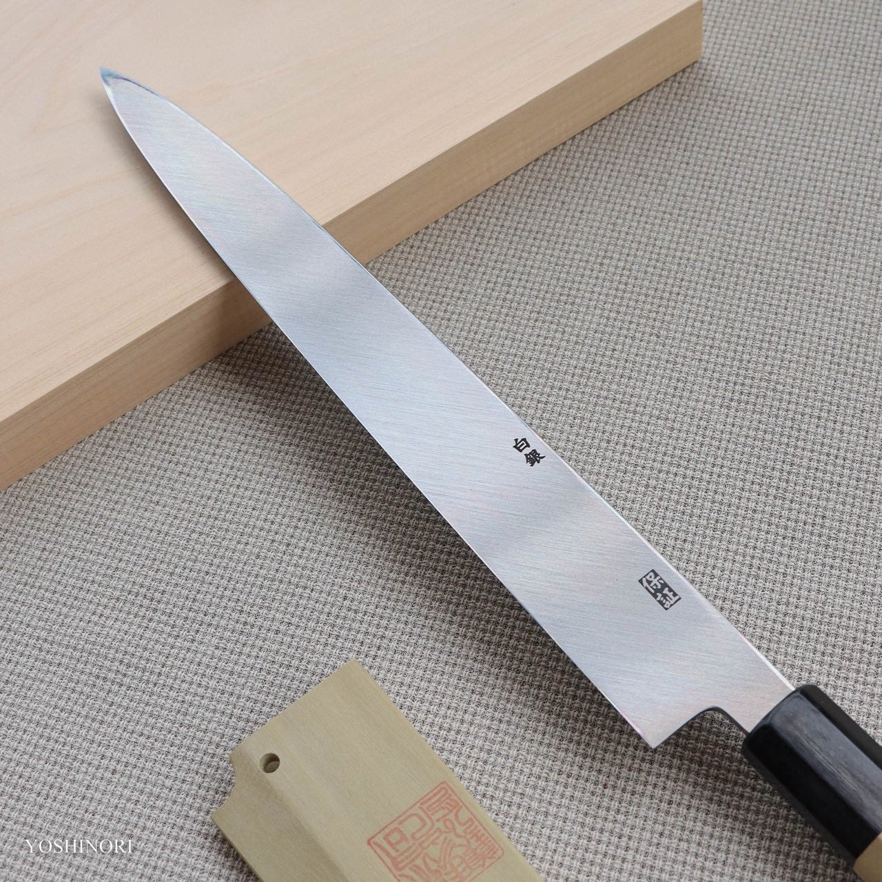 Yoshihiro Silver #3 Hon-Kasumi Yanagi Magnolia Wood Handle