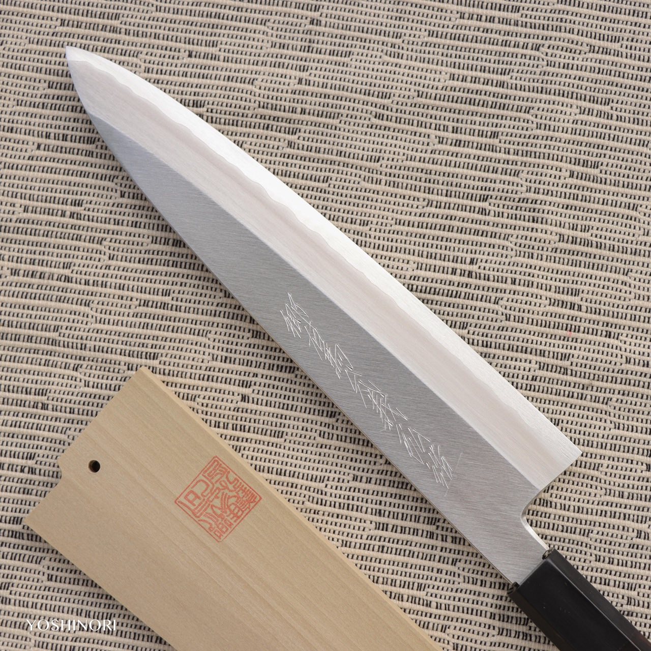 義弘作 銀三鋼 本霞 單刃和牛刀