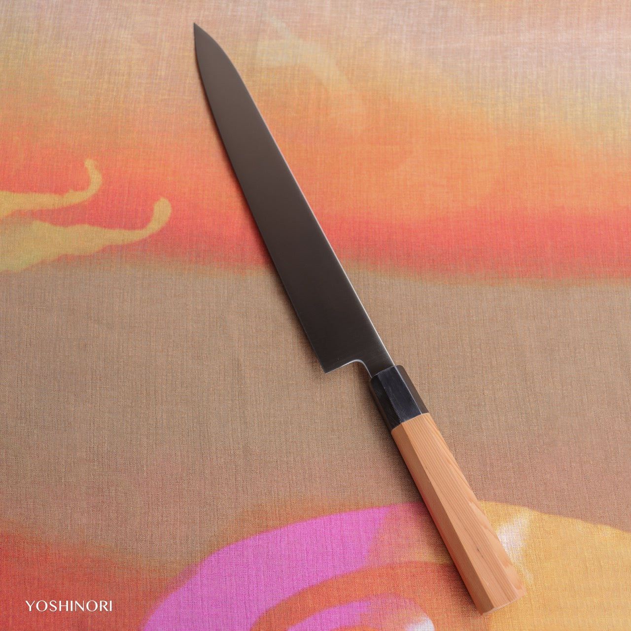 Yoshihiro VG1 All Steel Wa-Sujihiki Red Wood Handle