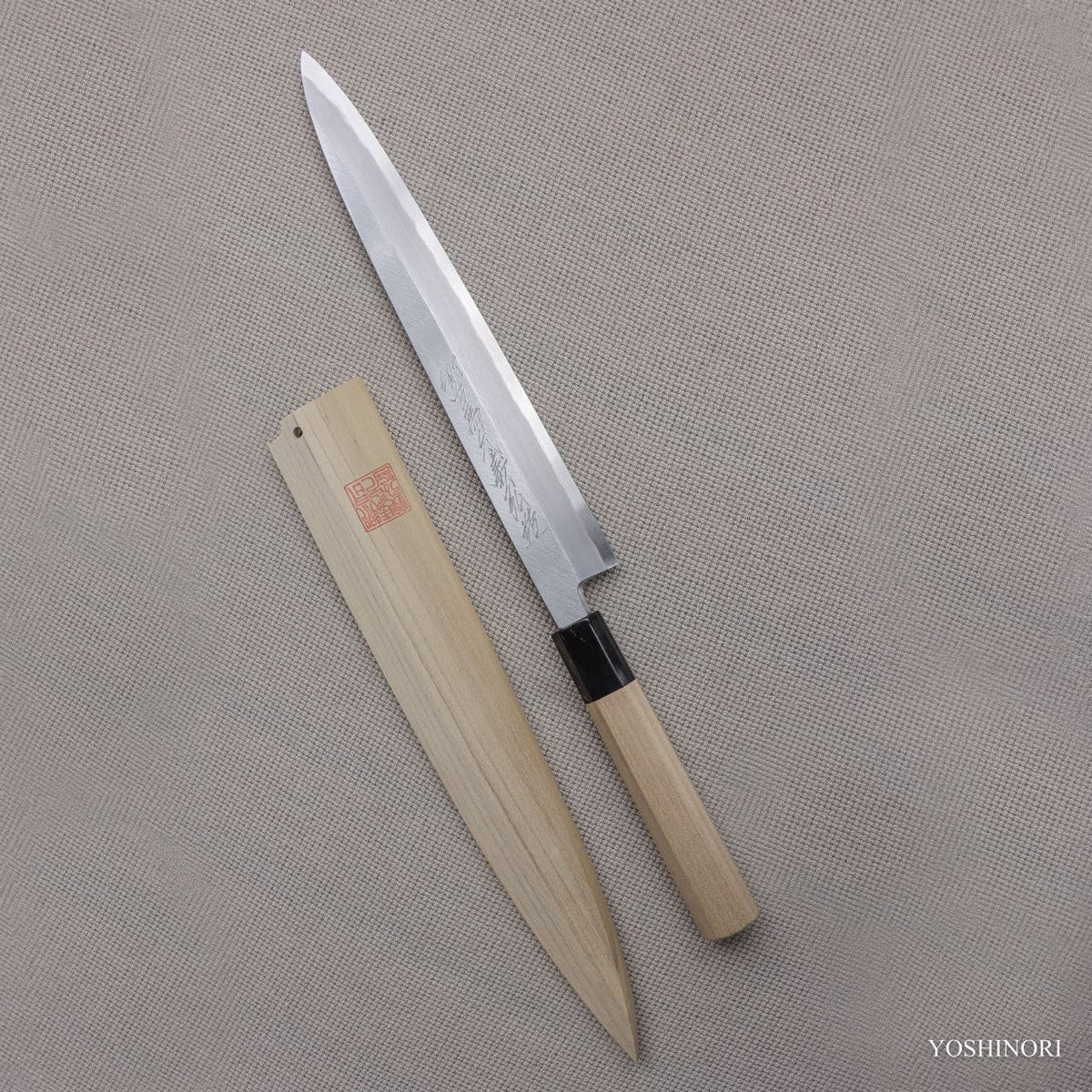 義弘作白二鋼本霞柳刃朴木八角柄– yanpingknifesword