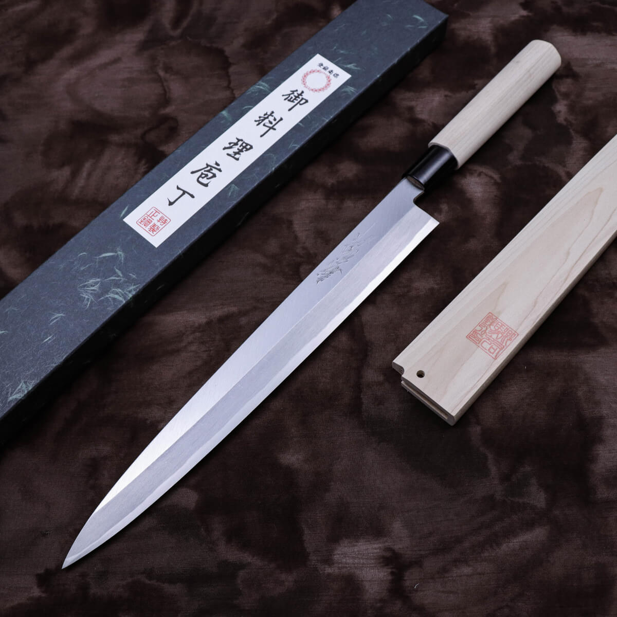 Yoshihiro Left-handed Yellow Steel Kasumi Finish Yanagi