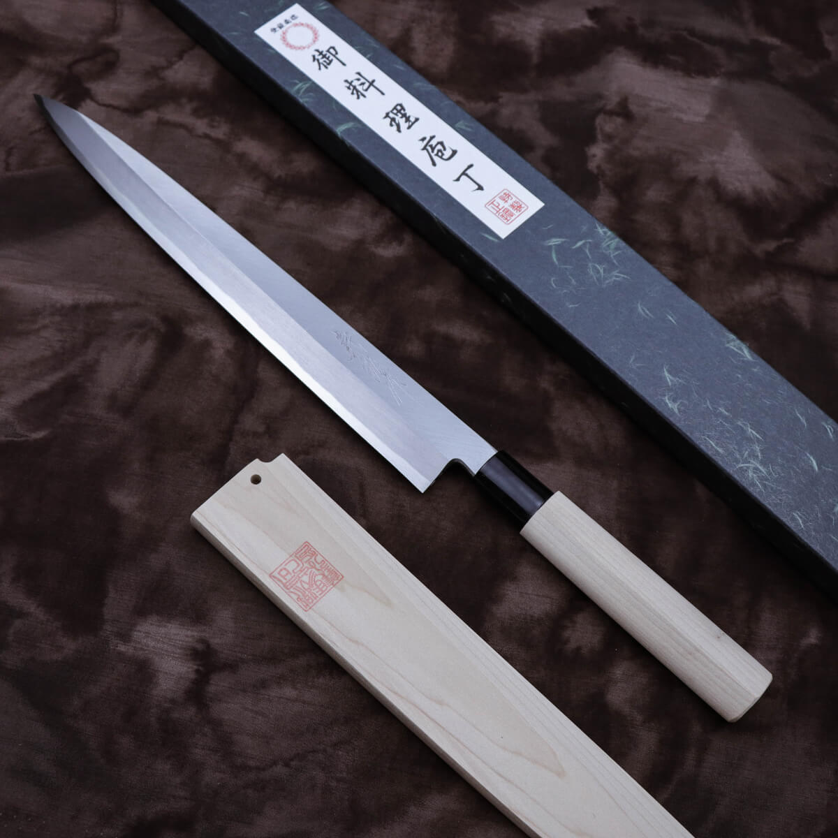 Yoshihiro Left-handed Yellow Steel Kasumi Finish Yanagi