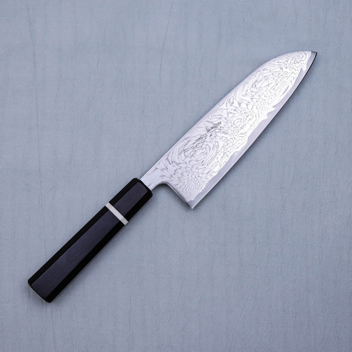 Yoshihiro AUS10 Damascus Stainless Steel Wa-Santoku