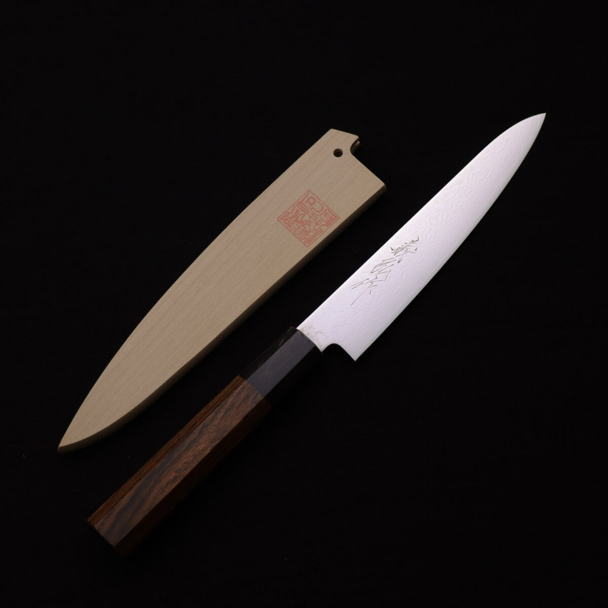 義弘作 ZA18 69層大馬士革鋼 Petty 黃金檀木柄
