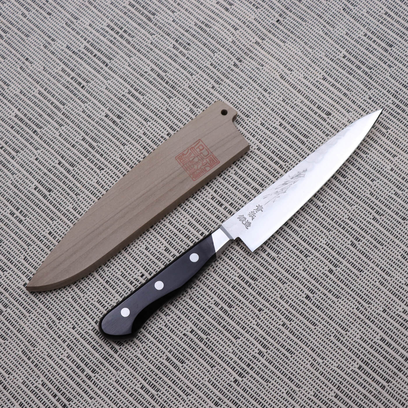 義弘作 青二STAINLESS 槌目梨地 洋式Petty