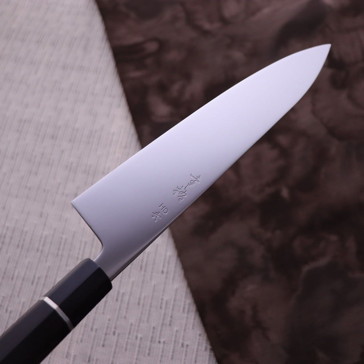 幸之祐HD牛刀黑檀雙卷銀柄– yanpingknifesword