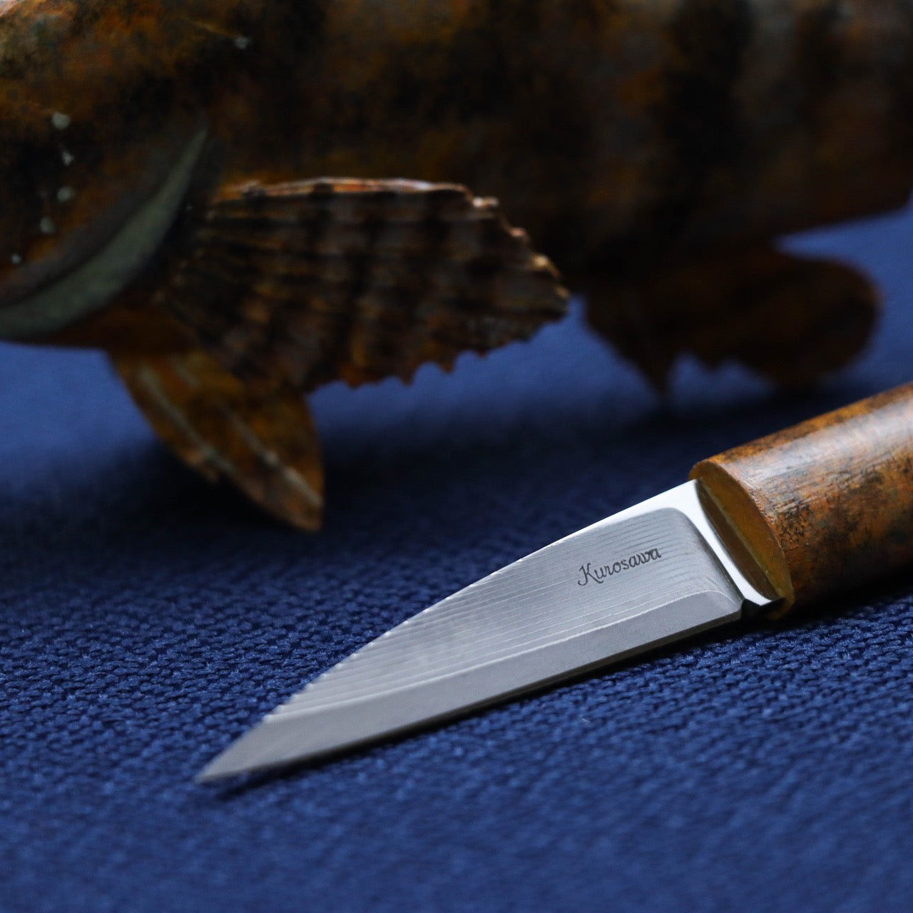 黑澤次夫 老虎石斑造型 拆信萬用小刀